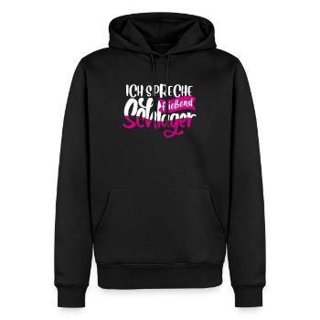 Schlager Schlagermusik - Männer Premium Bio Hoodie - Schwarz - Vorne - Nico (187cm)