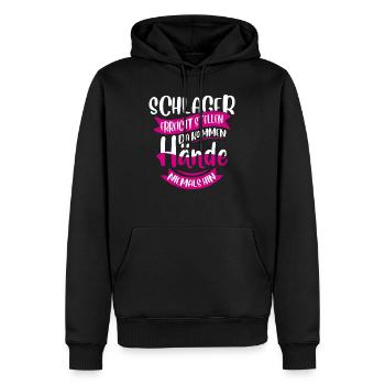 Schlager - Männer Premium Bio Hoodie - Schwarz - Vorne - Nico (187cm)