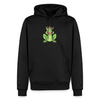 Sweet Frog Prince - Prince Frog cartoon - Men’s Premium Organic Hoodie - black - Front - Nico (187cm)
