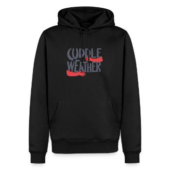 Kuschel Wetter - Männer Premium Bio Hoodie - Schwarz - Vorne - Nico (187cm)