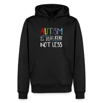 Autisme autistique - Sweat à capuche Premium bio Homme - noir - Devant - Nico (187cm)