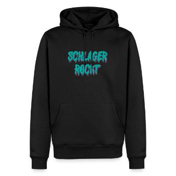 Schlager - Männer Premium Bio Hoodie - Schwarz - Vorne - Nico (187cm)