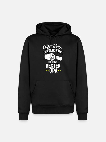 Geschenk fuer Papa Opa - Männer Premium Bio Hoodie - Schwarz