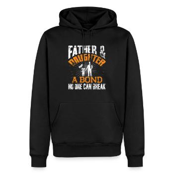 Papa et sa fille - Sweat à capuche Premium bio Homme - noir - Devant - Nico (187cm)