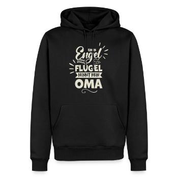 Grandma angel - Men’s Premium Organic Hoodie - black - Front - Nico (187cm)