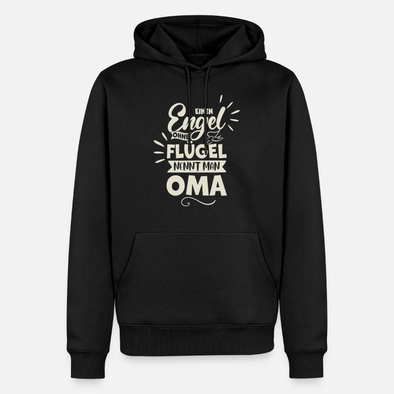 Grand-mère ange - Sweat à capuche Premium bio Homme - noir