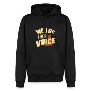 Chiens Protection des animaux - Sweat à capuche Premium bio Homme - noir - Devant - Nico (187cm)