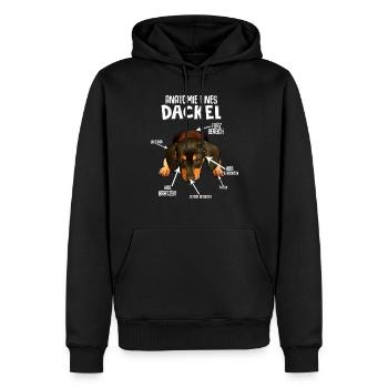 Dackel Hund Hunderasse - Männer Premium Bio Hoodie - Schwarz - Vorne - Nico (187cm)
