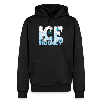 Eishockey - Männer Premium Bio Hoodie - Schwarz - Vorne - Nico (187cm)