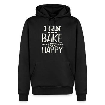 faire cuire au four - Sweat à capuche Premium bio Homme - noir - Devant - Nico (187cm)