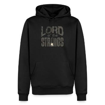 Guitar Lord of the strings - Men’s Premium Organic Hoodie - black - Front - Nico (187cm)