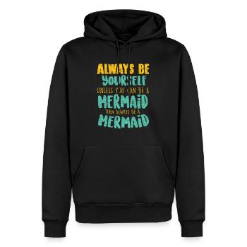 Meerjungfrau - Männer Premium Bio Hoodie - Schwarz - Vorne - Nico (187cm)