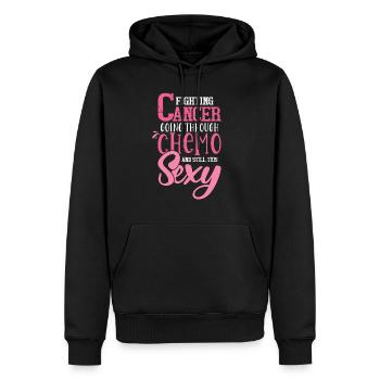 Krebs - Männer Premium Bio Hoodie - Schwarz - Vorne - Nico (187cm)