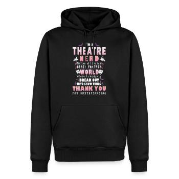 Theater Nerd - Männer Premium Bio Hoodie - Schwarz - Vorne - Nico (187cm)