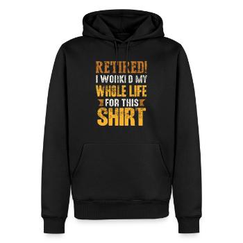 Rente - Männer Premium Bio Hoodie - Schwarz - Vorne - Nico (187cm)