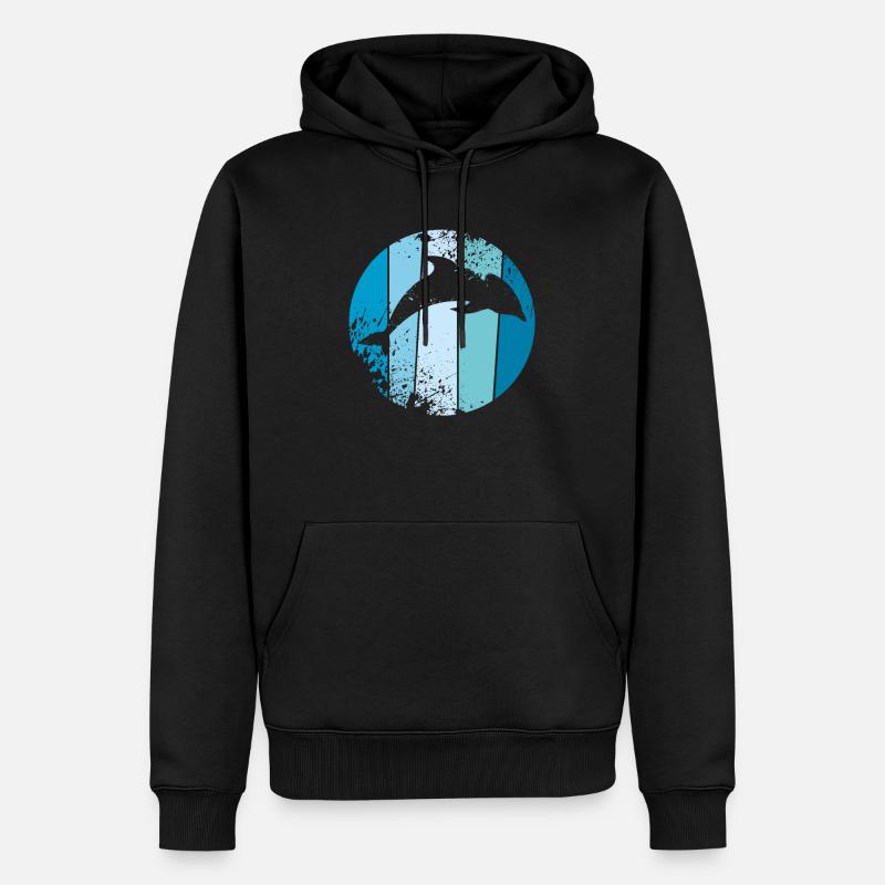 Delfin - Männer Premium Bio Hoodie - Schwarz