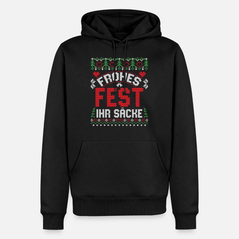 Noël moche Noël - Sweat à capuche Premium bio Homme - noir