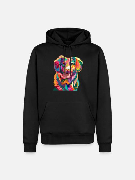 Artistic dog dog - Men’s Premium Organic Hoodie - black