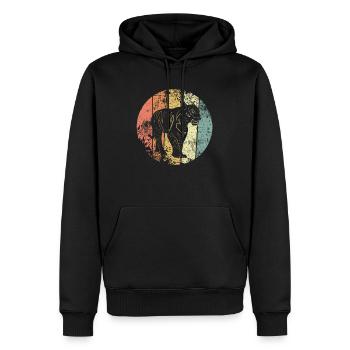 tigre - Sweat à capuche Premium bio Homme - noir - Devant - Nico (187cm)