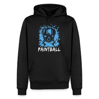Paintball - Men’s Premium Organic Hoodie - black - Front - Nico (187cm)