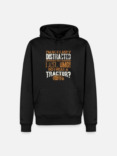 Traktor - Männer Premium Bio Hoodie - Schwarz