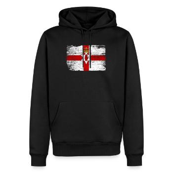Nordirland Flagge - Männer Premium Bio Hoodie - Schwarz - Vorne - Nico (187cm)