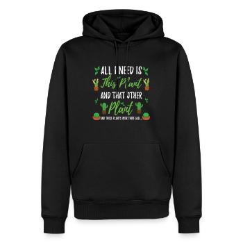 Plants Collectors - Men’s Premium Organic Hoodie - black - Front - Nico (187cm)