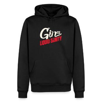 Gin - Männer Premium Bio Hoodie - Schwarz - Vorne - Nico (187cm)