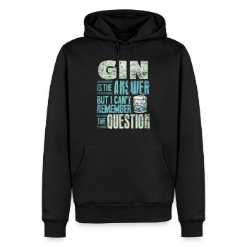 Gin - Männer Premium Bio Hoodie - Schwarz - Vorne - Nico (187cm)