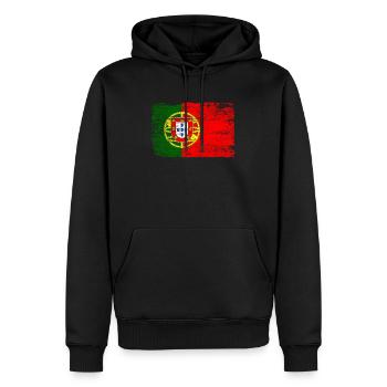 Drapeau Portugal - Sweat à capuche Premium bio Homme - noir - Devant - Nico (187cm)
