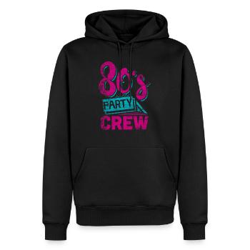 Équipe de fête des années 80 - Sweat à capuche Premium bio Homme - noir - Devant - Nico (187cm)