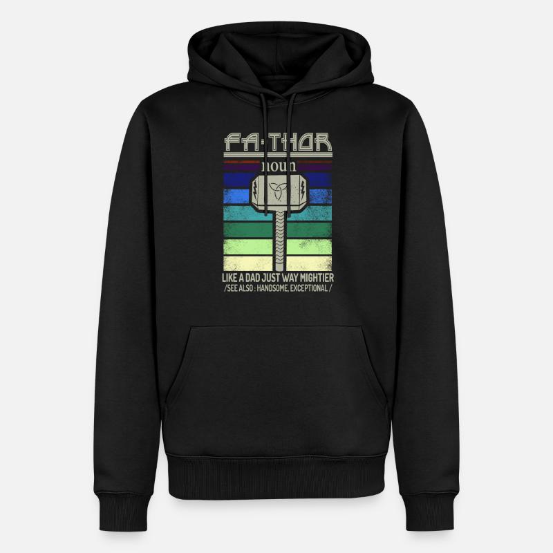 Fathor - Sweat à capuche Premium bio Homme - noir