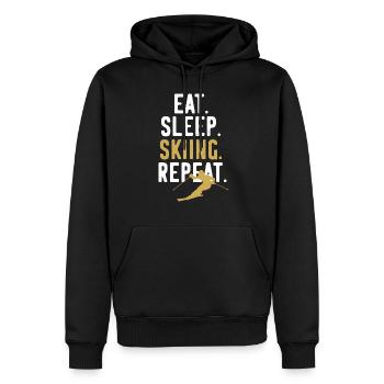 Ski Ski Holiday Ski Repeat - Sweat à capuche Premium bio Homme - noir - Devant - Nico (187cm)