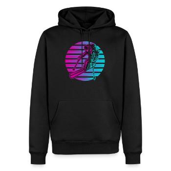 Ski Skiurlaub Skifahrer Neon - Männer Premium Bio Hoodie - Schwarz - Vorne - Nico (187cm)