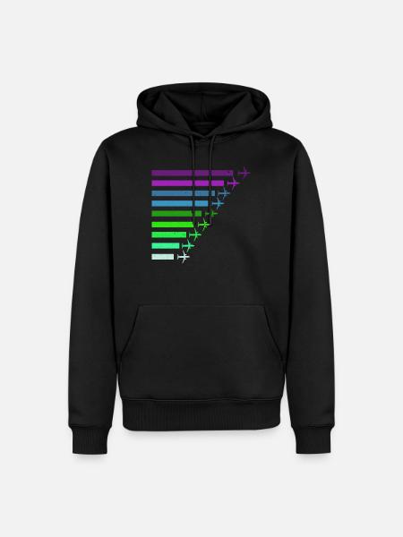 Flugzeuge Bunt - Männer Premium Bio Hoodie - Schwarz