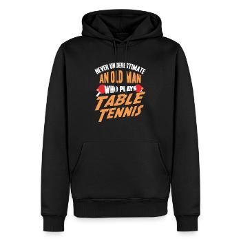 Tischtennis Opa Papa - Männer Premium Bio Hoodie - Schwarz - Vorne - Nico (187cm)