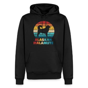 Alaskan Malamute - Männer Premium Bio Hoodie - Schwarz - Vorne - Nico (187cm)