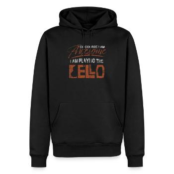 Cello - Männer Premium Bio Hoodie - Schwarz - Vorne - Nico (187cm)