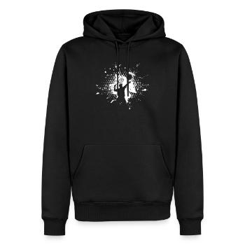 Tennis - Männer Premium Bio Hoodie - Schwarz - Vorne - Nico (187cm)