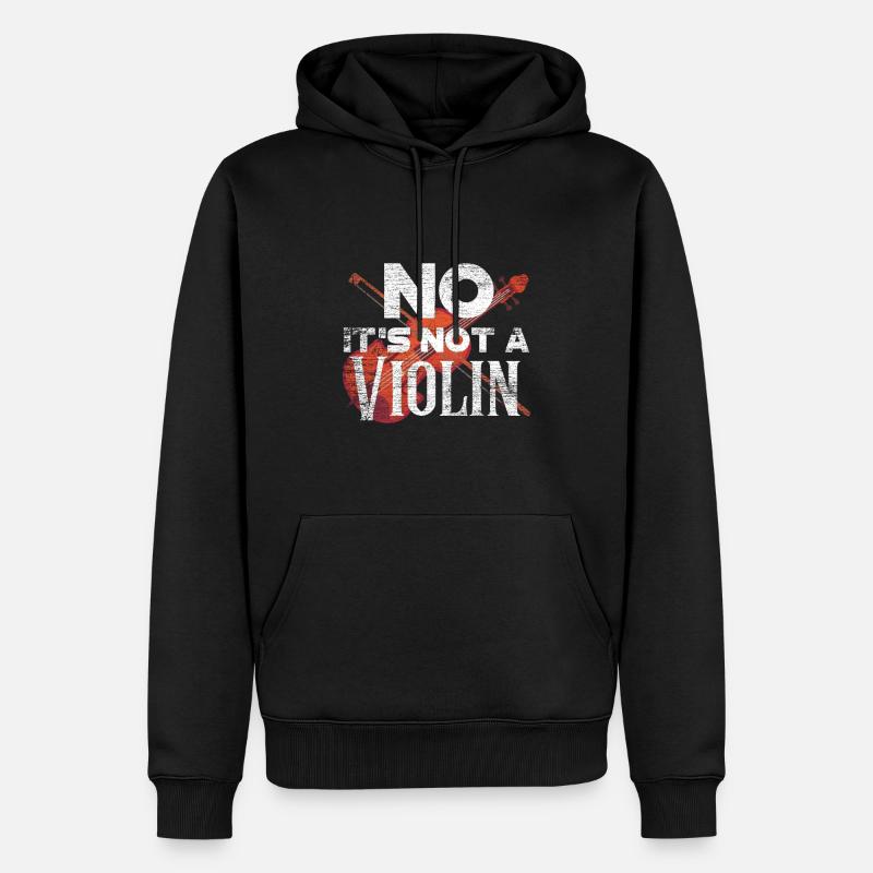 violoncelle - Sweat à capuche Premium bio Homme - noir