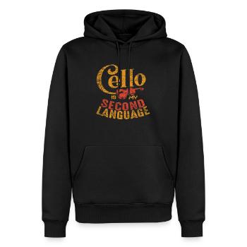 Cello - Männer Premium Bio Hoodie - Schwarz - Vorne - Nico (187cm)
