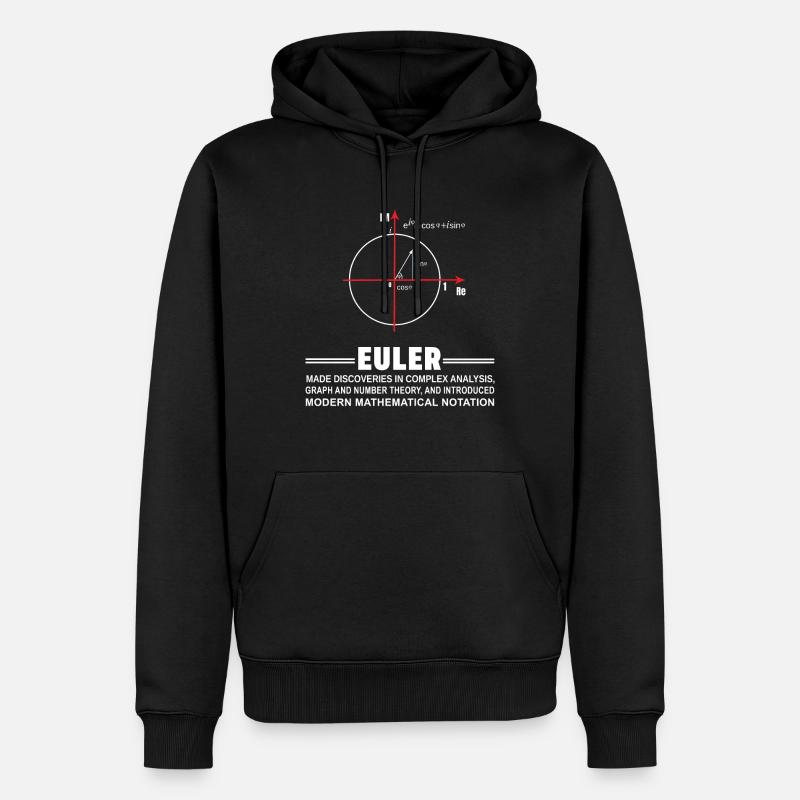 Euler Mathematik - Männer Premium Bio Hoodie - Schwarz