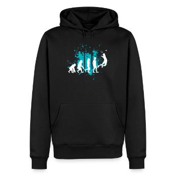 badminton - Sweat à capuche Premium bio Homme - noir - Devant - Nico (187cm)