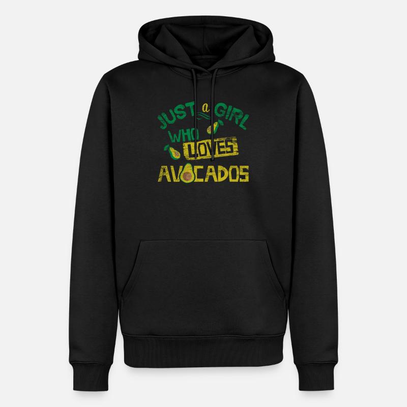 Avocado Mädchen - Männer Premium Bio Hoodie - Schwarz