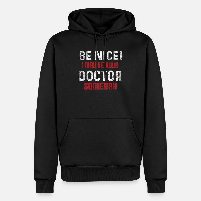médecin - Sweat à capuche Premium bio Homme - noir