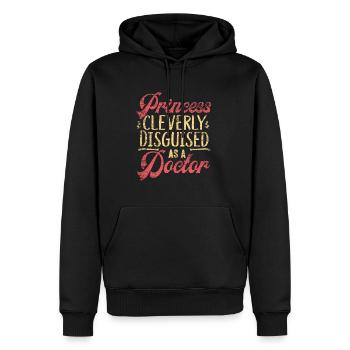 Ärztin - Männer Premium Bio Hoodie - Schwarz - Vorne - Nico (187cm)