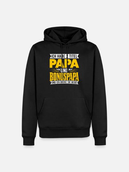 Bonuspapa stepfather - Men’s Premium Organic Hoodie - black