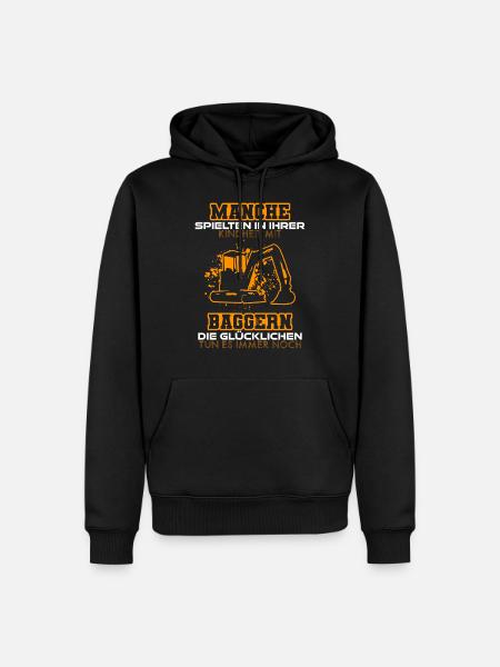 Bagger Meister - Männer Premium Bio Hoodie - Schwarz