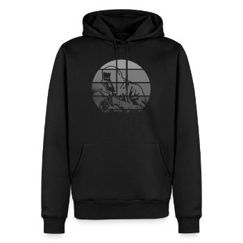 Soudage - Sweat à capuche Premium bio Homme - noir - Devant - Nico (187cm)