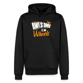Rollstuhl - Männer Premium Bio Hoodie - Schwarz - Vorne - Nico (187cm)